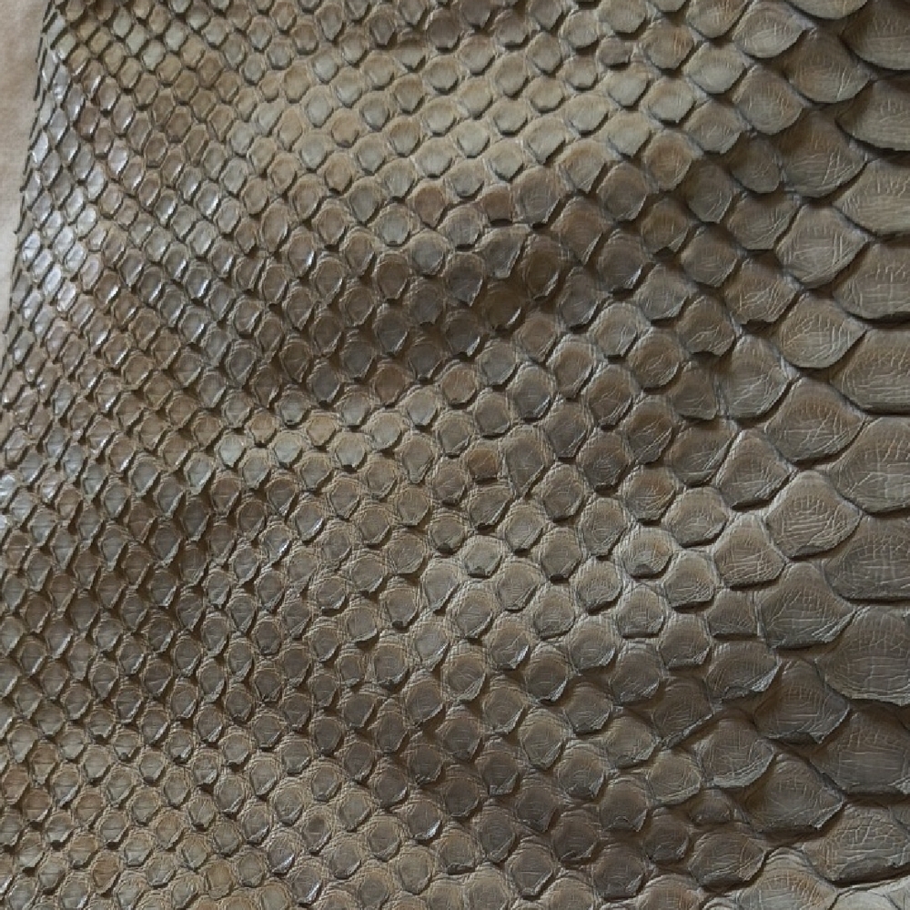 Elisabeth Weinstock Grey Toyko Snakeskin Crossbody Bag / fold over clutch - Picture 12 of 12